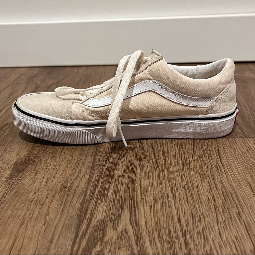 Vans Creme Suede Old Skool Sneakers - Picture 11 of 13